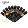 Usine en gros 11 saveurs stylo vape jetable 800Puff 3 ml barre Tastefog en Europe Espagne cigarette électronique avec emballage de vente au détail TPD CE sac d'étanchéité individuel