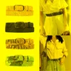 Riemen zuigpatroon bereid door riem woman grace jurk multicolor mode ovale pin will egle jeans met smalbelts