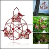 Inne zaopatrzenie ptaków Est Ferris Wheel Hummingbird Feeder Creative Birds Storage Narzędzie do przechowywania żywności do Outdoor Garden Courtyard Dekoracja upuść Gelive