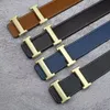 Fashion classic women's designer belt black luxury waistband men's belts gold buckle letter smooth buckles belt width 38mm Multiple colors to choose