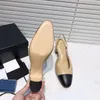 2021-10A pantofola tacco alto in pelle di vitello verniciata pantofole firmate di lusso sandali estivi moda con scatola di grandi dimensioni