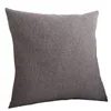 Cushion/Decorative Pillow Plain Cotton Linen Sofa Cushion Thicken Square Solid Color Living Room Backrest 2PCSCushion/Decorative