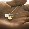 New Tiny Initial Letter Pendant Necklace for Women 26 Alphabet Charms Gold Link Chain Necklaces Name collares mujer Jewelry