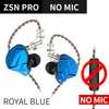 سماعات أذن سماعات ZSN Pro معلقة في أذن Monitor Technology Hifi Bass Pass Earbuds Sport Novening Develing Gamer CCA