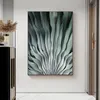 Groen Modern Abstract Bladeren Olieverfschilderij 100% handgeschilderde mode canvas kunst Home Wall Decor Pictures for Living Room A 618