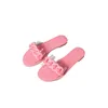 Flat bottom sandals Europe and America 2022 summer button PVC flat bottom sandals women