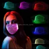 أقنعة الحفلات الإمدادات الاحتفالية المنزل Garden Ll Fashion Mask مع PM2.5 Filter LeMinous LED Face لعيد الميلاد PAR DHVNB