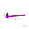 Wholesale colorful 148mm glass oil burner pipe with metal bowl smoking hand tobacco pipes for dry herb