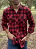 Heren Plaid Flanel Shirt Lente Herfst Mannelijke Geweldige Fit Casual Lange mouwen Shirts voor (USA Size S M L XL 2XL) 220322