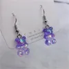 Semplice carino colorato acrilico animale orso orecchini pendenti per ragazze donne bambini regalo di compleanno gioielli belli GC1026