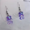 Simple lindo colorido acrílico animal oso cuelga los pendientes para niñas mujeres niños regalo de cumpleaños joyería encantadora GC1026