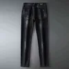 et Automne Hiver Jeans À La Mode Hommes Version Coréenne Élastique Slim Fit Petit Pied Marque Coton Noir Gris Pantalon