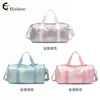 Travel Bag Women's Short Distance Waterproof Folding Luggage Bag Hand Shoulder Fitness Bag 220718