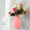 Silicone Vases Magic Suction Cup Creative Wall Decoration Vases Fridge Magnets Hanging Soft Fluorescent Color BBE13985