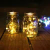 Strängar LED Solar Fairy Lantern Lights Firefly Garden Crack Decoration Glass Bottle Light To Christmas Weeding Party Decorled