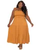 Plus Size Dresses Dress Women Lace Up Spaghetti Strap Robes Summer Solid Cascading Ruffle Sexy Elegant Party Long VestidosPlus