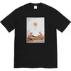 22SS Box Letter Rick Rubin Tee Medition Printed Summer Simple Solid Color с коротким рукавом. Случайное дышащее мужчина.
