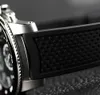 Montre pour hommes automatique mécanique cadran noir bracelet en caoutchouc montres pour hommes montre-bracelet pour hommes