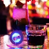 Yenilik Aydınlatma 6cm Glow Coasters Işık 4 6 LEDS 3M Çıkartmalar Şişe lambası Yanıp Sönen LED Işıklar Noel Xmas Gece Kulübü Bar Partisi Vazo Dekorasyon Oemled