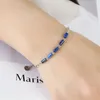 Bijoux de mode Haute Qualité Étanche 18K Plaqué Or Clip Chaîne Oeil De Tigre Lapis Tête Perlé En Acier Inoxydable Bracelet