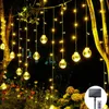 Strings 3,5M LED zasilany zasłoną słoneczną światło bajki wodoodporne Outdoor Garden Wedding Party