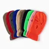 Beanie/Skull Caps Ball Caps 3 Hole Full Face Mask Fall Winter Knit Hat for Ski C T220823