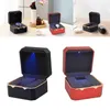 Watch Boxes & Cases Case With Octagonal Gold Edge Single Box Showcase For Bracelet Valentines Day MenWatch Hele22