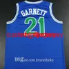 Toppkvalitet # 21 Kevin Garnett Jerseys Black Blue White Stitched Shirts Derrick 25 # Rose Jersey Karl-Anthony 32 # Towns Andrew S-XXL