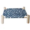 Pet Cot Bed For Cat Dog Portable Elevated Summer Breathable Detachable Raised Kitty Puppy Nest Durable Canvas Supplies 220323