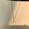 Creativity Light Zircon Cross Pendant Necklace for Women Gold Sier Color Clavicle Chain Fashion Jewelry