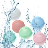 Återanvändbara vattenballonger Snabbfyllnadsförslutning Återfyllbar boll för barn sommar utomhus vattenbomb stänkbollar leksak