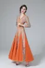 Sukienka damska seksowna v haft haftowy patchwork elegancka elegancka projektowa impreza suknia balowa vestidos