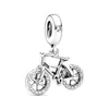 Adatto ai braccialetti Pandora 20pcs figlia madre bicicletta orso albero di cocco argento charms perline ciondolano perline di fascino per il commercio all'ingrosso fai da te gioielli collana europea sterlina