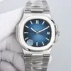 montre homme montre cadran bleu mouvement mécanique automatique argent bracelet en acier inoxydable saphir étanche montres de créateur 40mm