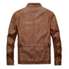 Tjock Black Boys Jacket Retro Pu Leather Moto Biker Jacket Winter Men Large Size Faxu Leather Jacket Male 3XL 4XL 5XL VINTAGE TOP L220725