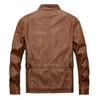 Jaqueta de meninos pretos grossos jaqueta de moto de moto de couro retrô de inverno masculino grande tamanho de couro de faxu macho 3xl 4xl 5xl Top vintage L220725