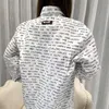 Chemises décontractées pour hommes Style de la mode coréenne Ader Error Shirt Haute Qualité Blanc Lettre Imprimer Avant Court Dos Long Unisexe Hommes ChemisesHommes
