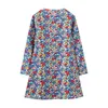 ジャンピングメーター長袖の赤ちゃんガールズドレス秋の春の桜の刺繍販売子供の衣装の花ドレス220422