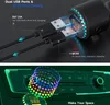 Bluetooth 5.0 EDR Trasmettitore FM per auto Chiamata in vivavoce senza fili Lettore MP3 7 luci RGB a colori 2 Accessori per auto a ricarica rapida USB