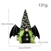 2022 grensoverschrijdende Halloween Nieuwe Green Bat Gnome Plush Toy Ornament Faceless Doll Rudolph Doll Home Decoration Gratis UPS
