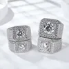 스터드 보석 라운드 Moissanite 남자 약혼 반지 925 Sterling Silver Mens rings