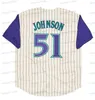Vintage Goldschmidt Randy Johnson Jersey Matt Williams Baseball Blanc Violet Hommes Maillots Rétro Cousus