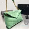 Designer -Leer Messenger Bag Classic Flip Women Crossbody Tassen Pas metalen ketting grote mode handtas