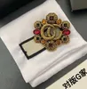 Brand Designer Letters Brooch Fashion Famous G Double Letter Brooches Ruby Crystal Pearl Luxury Couples Individuality Rhinestone S205L