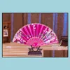 Party Favor Event Supplies Festive Home Garden 23Cm Chinese Floral Vintage Folding Fan Wedding Halloween Ch Dh3T6