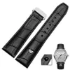 Sehen Sie sich die Bänder an. Top echtes Leder Uhrenband für Maurice Lacroix Uhren Gurt schwarz braun 20 mm 22 mm mit Klappschnalle Armband299i