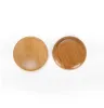 200pcs Creativity Natural Bamboo Small Round Dishes Rural Amorous Feelings Wooden Sauce and Vinegar Plates Tableware Plate Tray