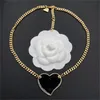 Designer de jóias moda colares preto branco triângulo pingentes aço inoxidável 18k banhado a ouro para mulheres menina homens valentine0394373123
