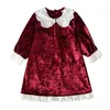 Robes pour filles fille enfant en bas âge patchwork enfant robe dentelle fleur enfant robe patchwork vêtements pour bébé fille 210412