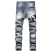 Il designer maschile europeo e americano Jeans Hip-Hop High Street Fashion Brand Cycling Camioncample Slim Pencil